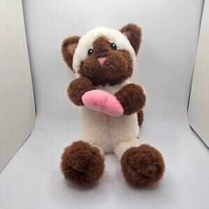 Target GiggleScape Plush Siamese Cat Holding Pink Heart Valentine 2024